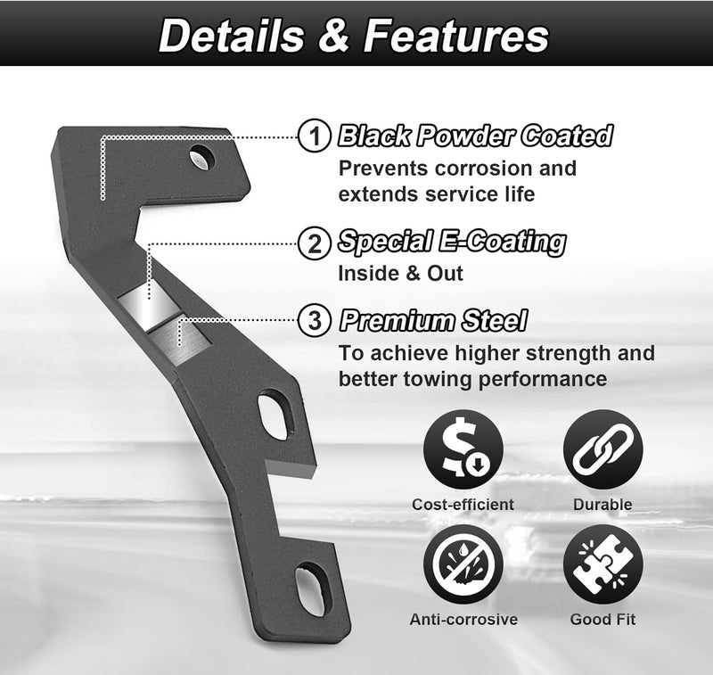 ROMELACK Ditch LED Light Brackets Hood Mount Pods Bracket Compatible with Toyota 4Runner 2010-2024 (Black) - Image 3
